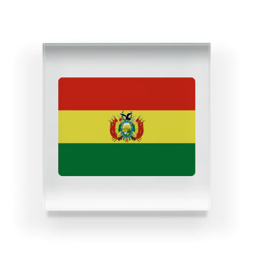 ボリビアの国旗 アクリルブロック