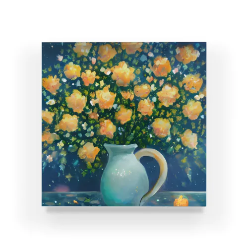花瓶に咲く太陽の花 Acrylic Block