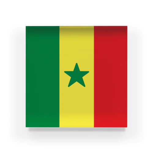 セネガルの国旗 アクリルブロック