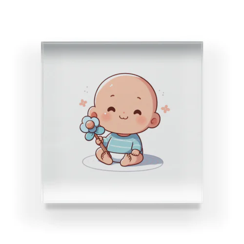 可愛らしい赤ちゃん、笑顔🎵 Acrylic Block