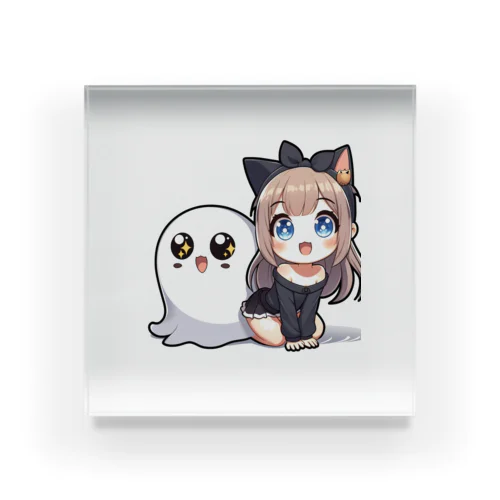 猫耳キャットガール＆ゴースト Acrylic Block