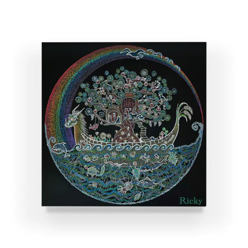 葦船曼荼羅「未来航海〜生命の船は全てをのせて海を渡る〜」 Acrylic Block