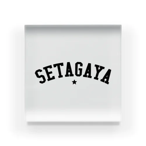 世田谷グッズ　ブラックスターロゴ（setagaya item） Acrylic Block
