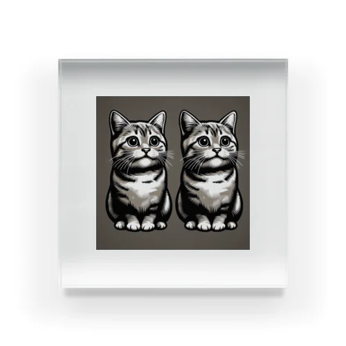 双子座の猫 Acrylic Block