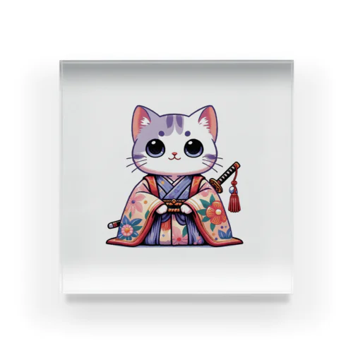 ネコSAMURAI Acrylic Block