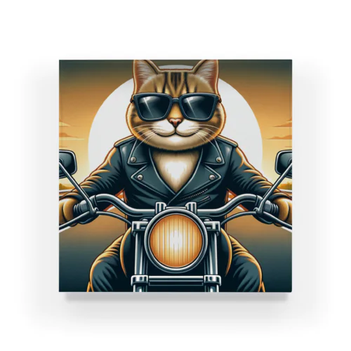 バイクに乗る猫 Acrylic Block