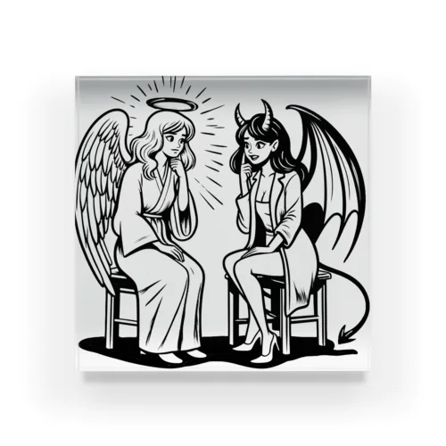 天使と悪魔の診断 Acrylic Block