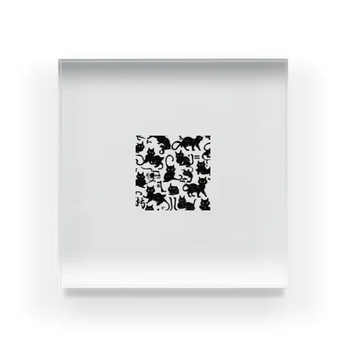 黒猫 漢字 Acrylic Block