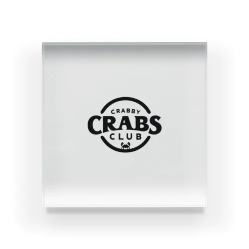 CRABBY CRABS CLUB シンプルロゴ アクリルブロック