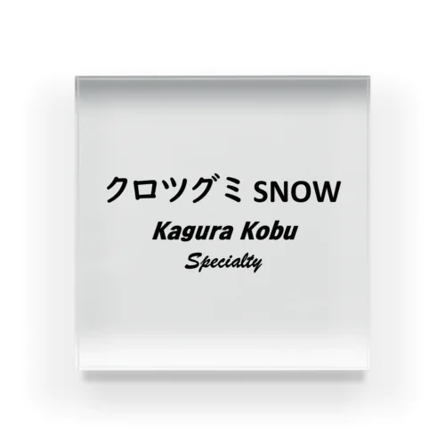 クロツグミ SNOW アクリルブロック