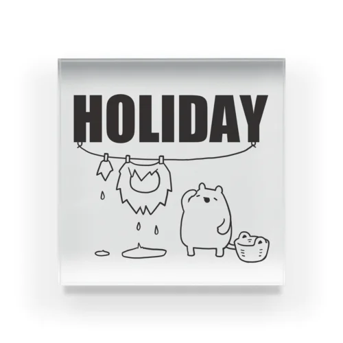 【HOLIDAY】ライオンさんの休日 Acrylic Block