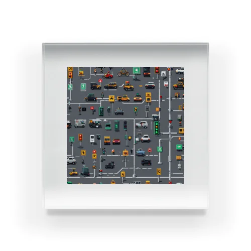 「道路マップ迷路」 Acrylic Block