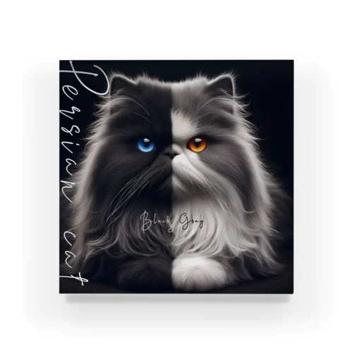 Persian cat　Black&Gray Acrylic Block