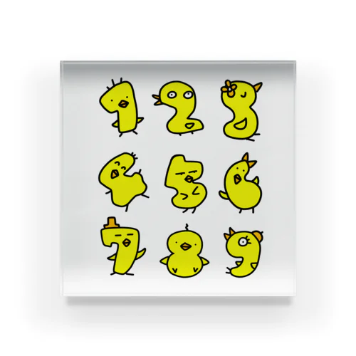 🐤数字アヒル🐤 Acrylic Block