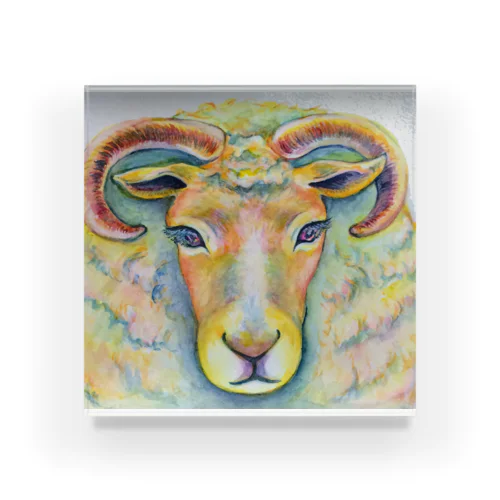 She is sheep. Acrylic Block