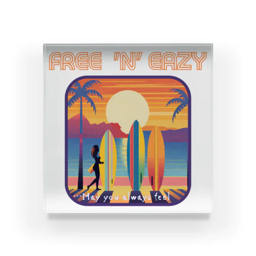  FREE 'N' EAZY  Tropical1 Acrylic Block