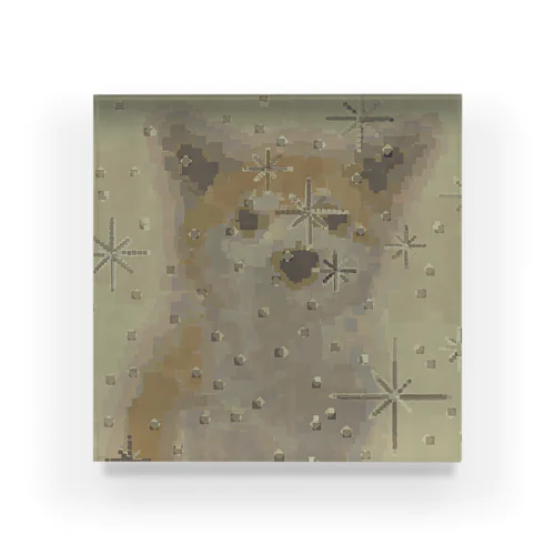 磨りガラス越しの犬（明） Acrylic Block