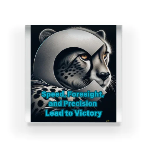 Speed, Foresight, and Precision Lead to Victory Acrylic Block
