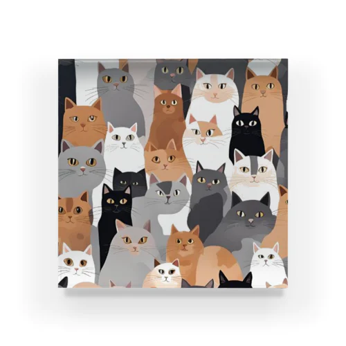 猫の集会 Acrylic Block
