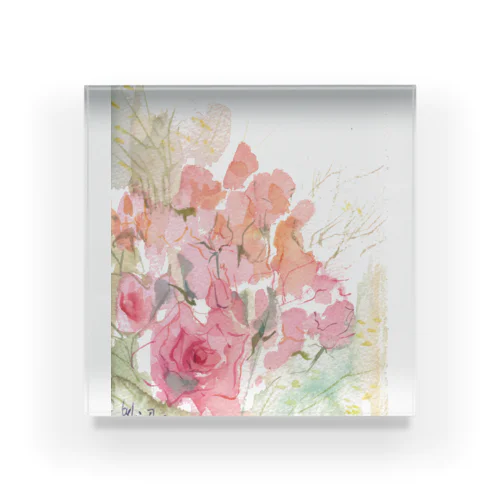 rose 2 Acrylic Block