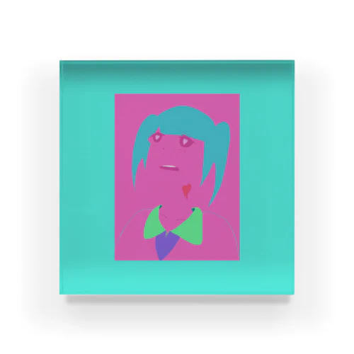 Fell in ♡ Acrylic Block