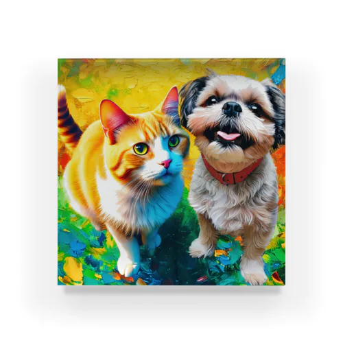 しらすちゃん＆ぽんずちゃんグッズ Acrylic Block