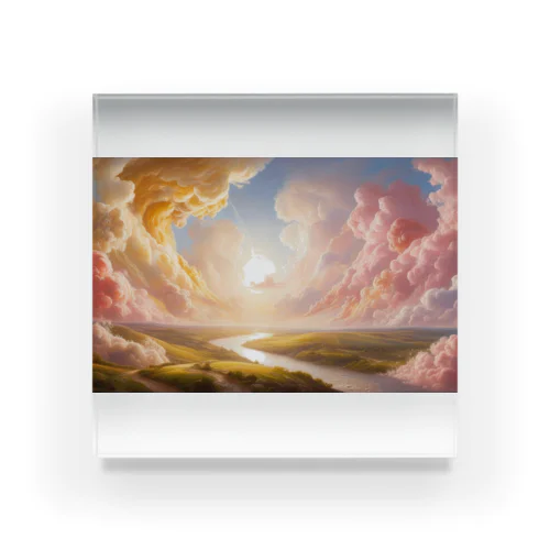 Fantastic　Heaven　長い戦いのあとの夜明け Acrylic Block