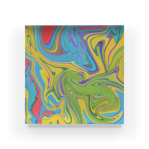 Colorful fluid Acrylic Block