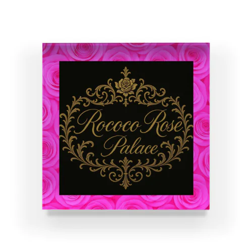 ショッキングピンク💖ロココローズパレス🌹✨️ Acrylic Block