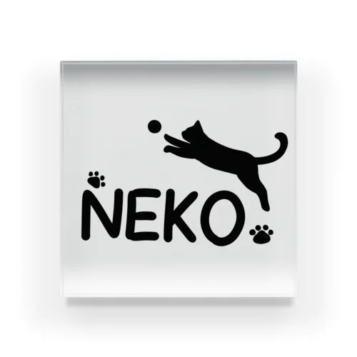 NEKO (猫)ロゴ Acrylic Block