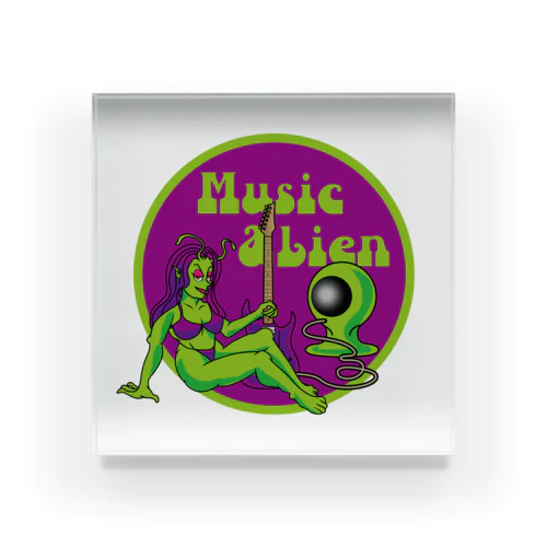 MUSIC ALIEN Acrylic Block