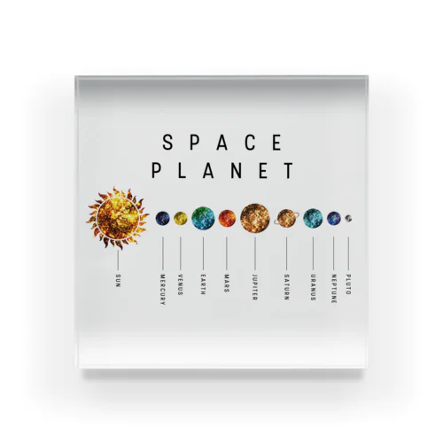 SPACE PLANET 宇宙惑星 Acrylic Block