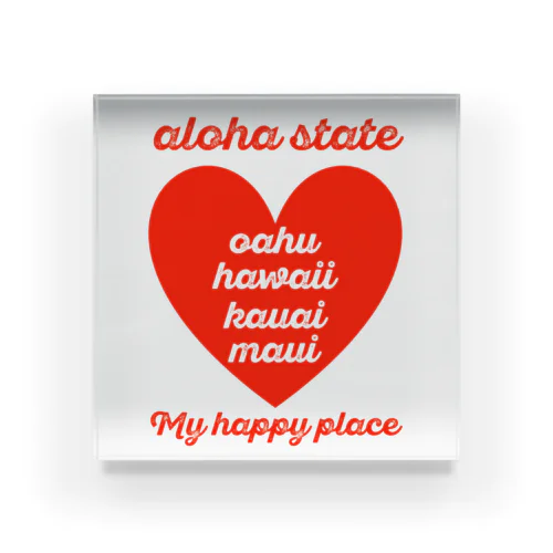 aloha state (ハート) アクリルブロック