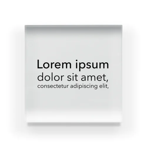 Lorem ipsum アクリルブロック