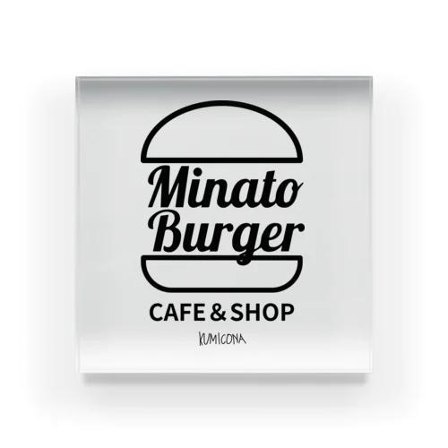 MinatoBurgerグッズ（ブラック） Acrylic Block