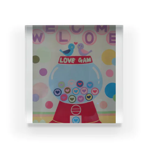 ラブ❤️ガムwelcome アクリルブロック