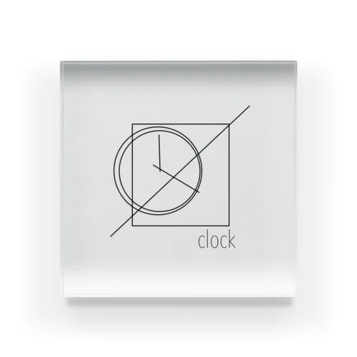 時計 Acrylic Block