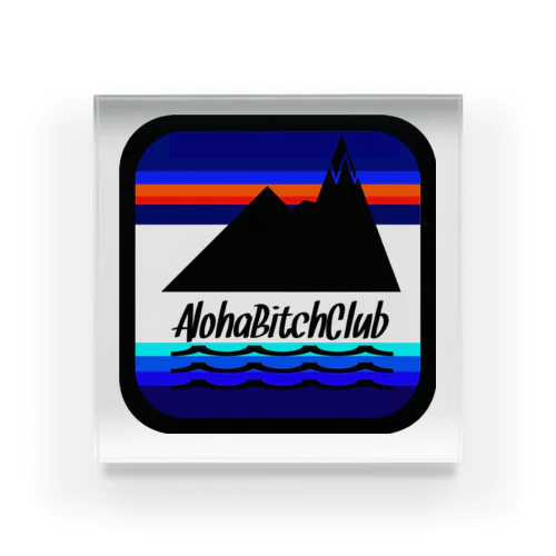 AlohaBitchClub ロゴTシャツ Acrylic Block