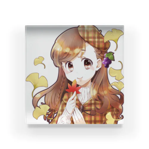 dear autumn Acrylic Block