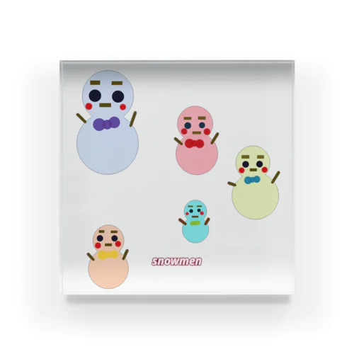 snowmen Acrylic Block