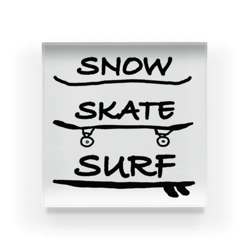 Snow Skate Surf Acrylic Block