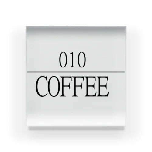 010coffee logo アクリルブロック