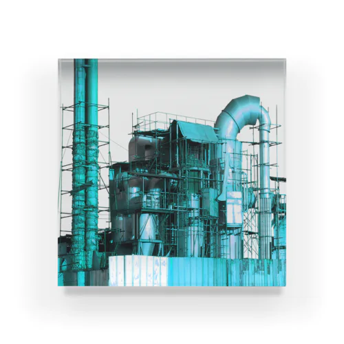 蒸気工場　緑 Acrylic Block