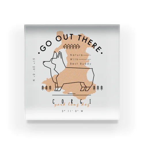 GO OUT THERE Acrylic Block