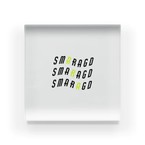 Smaragd neonyellow Acrylic Block