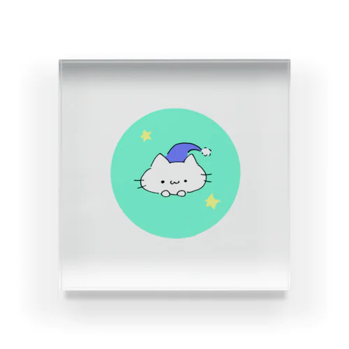 おやすみにゃんこ Acrylic Block