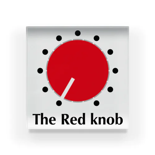 Knob series The Red knob Acrylic Block