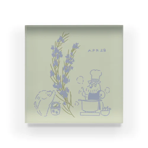 ととめめ本日のお花：4月28日 Acrylic Block