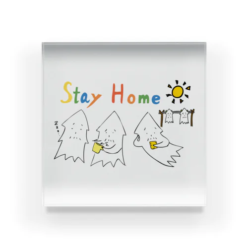 STAY HOME モンゴイカ Acrylic Block
