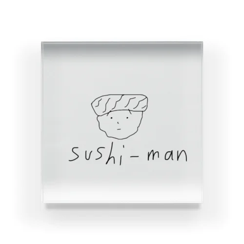 sushi-man Acrylic Block